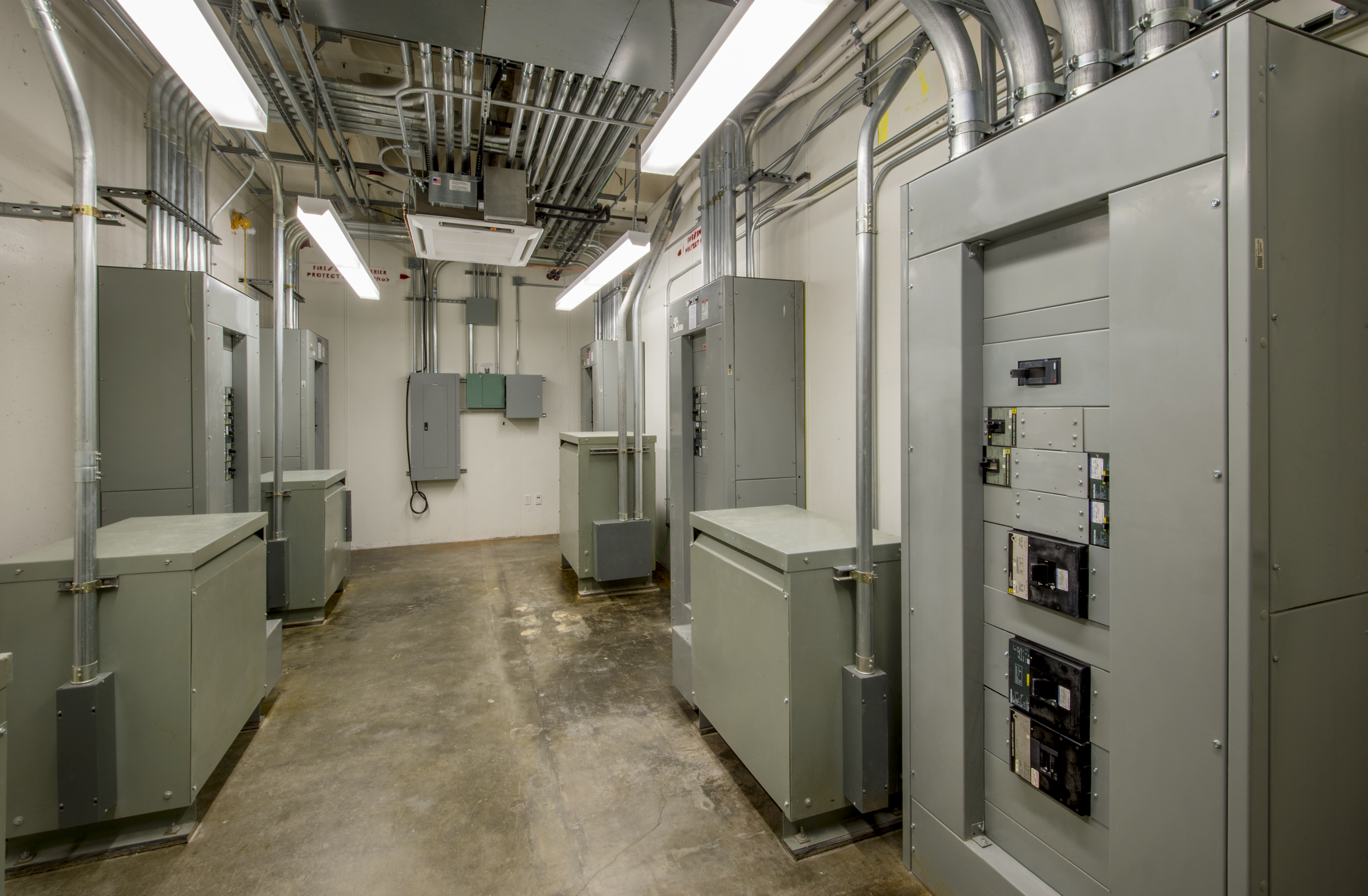 Commercial electrical gear room